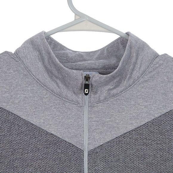 FootJoy Vented Quarter Zip Gray Pullover Women's Size Large - Picture 2 of 6